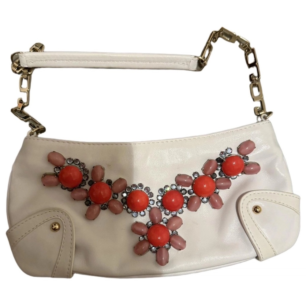 Dolce & Gabbana Elegant White and Pink Embellished Women's Bag